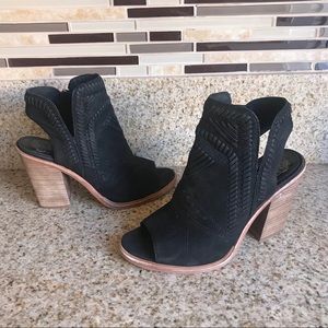 Vince Camuto Black Karina Block Heel ankle booties